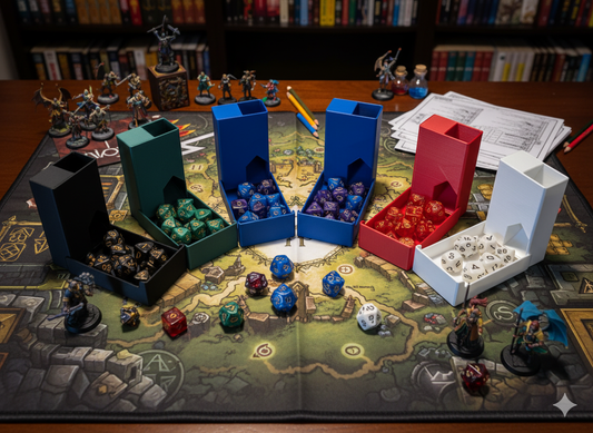 Portable dice tower and storage